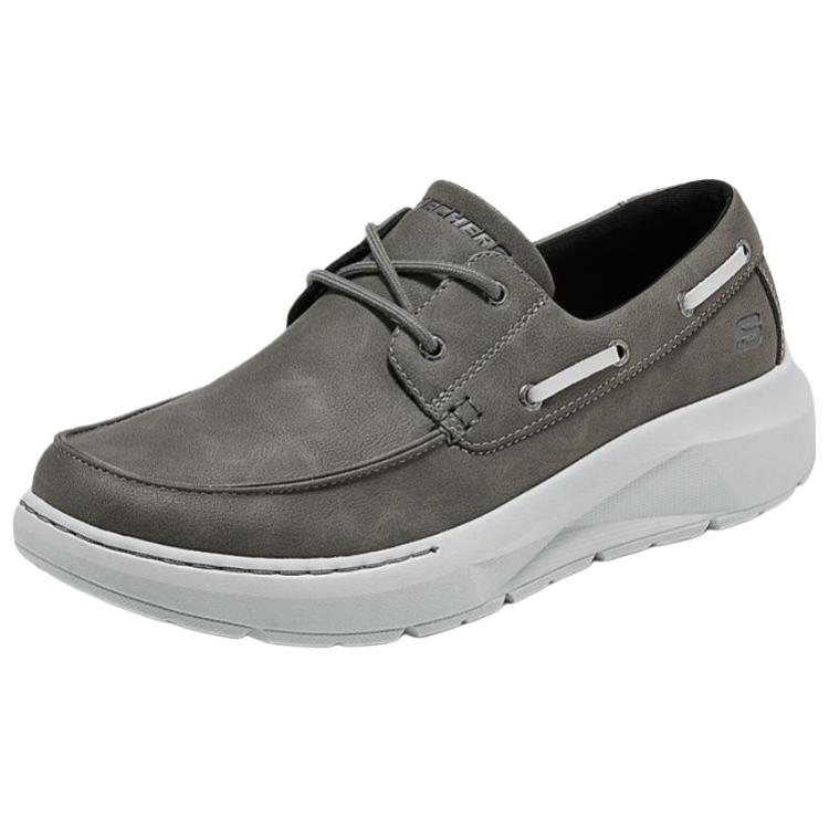Skechers Удобные повседневные лодочные туфли мужские Charcoal Gray — фото 3