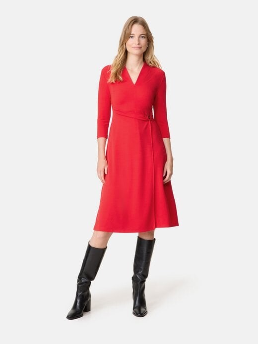 

Платье а-силуэта, платье, трикотажное платье, платье миди Gerry Weber, красный