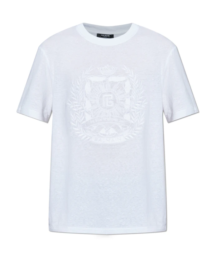 

Льняная футболка Balmain, белый
