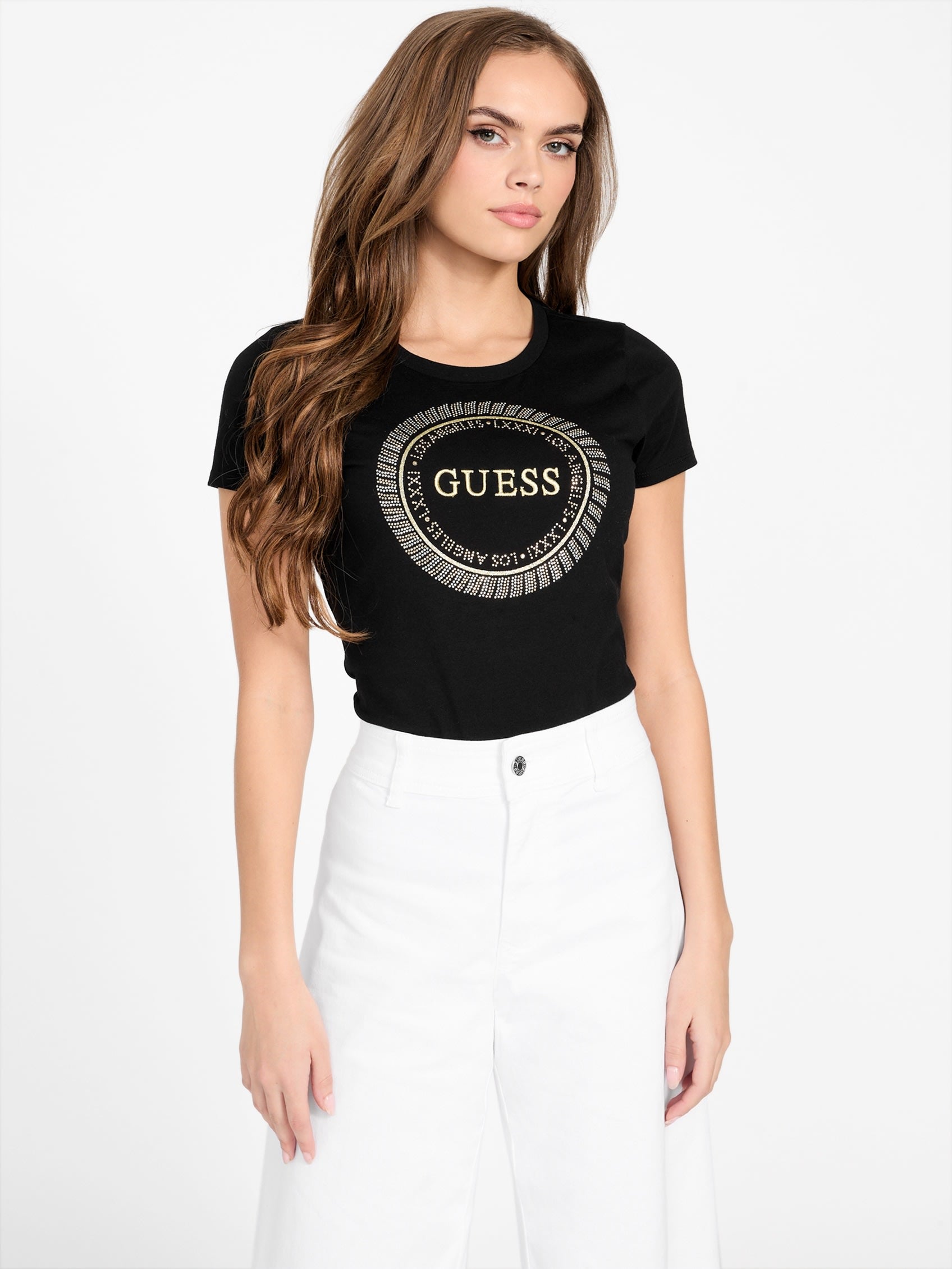 

Футболка Eco Julie с пайетками Guess Factory, черный