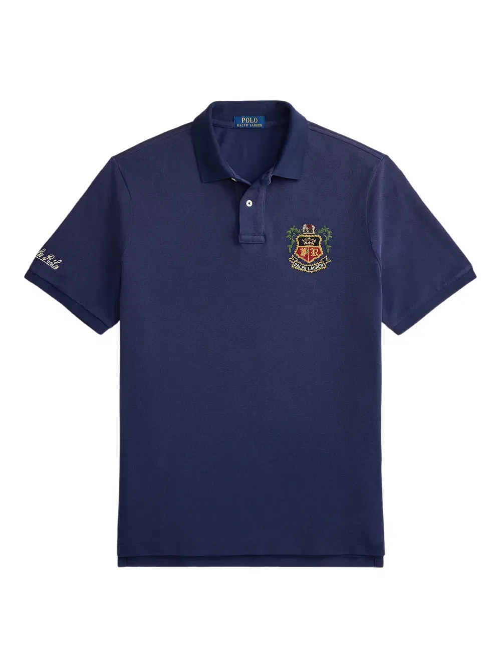 Поло-рубашка с вышитым гербом Polo Ralph Lauren, синий