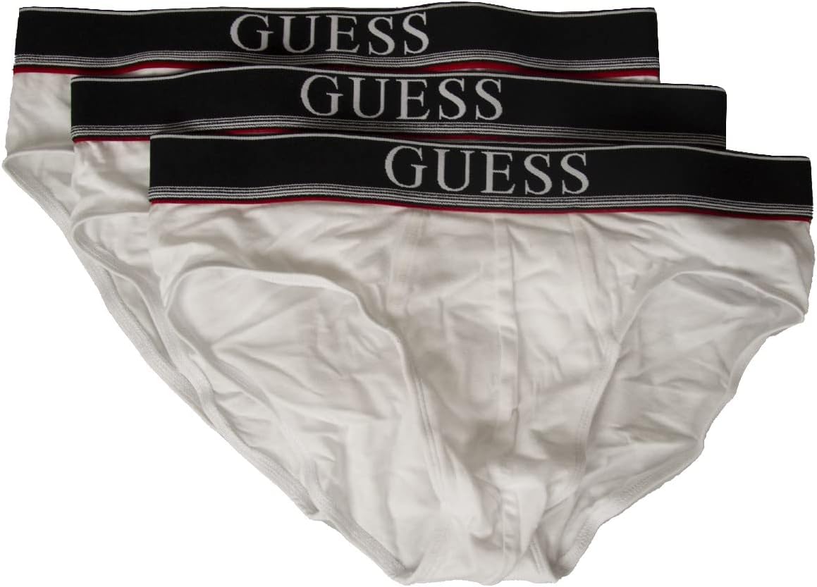 

Мужские трусы Guess 3 шт в упаковке, эластичные, хлопок, стрейч, BRIEF, A009 Optic White