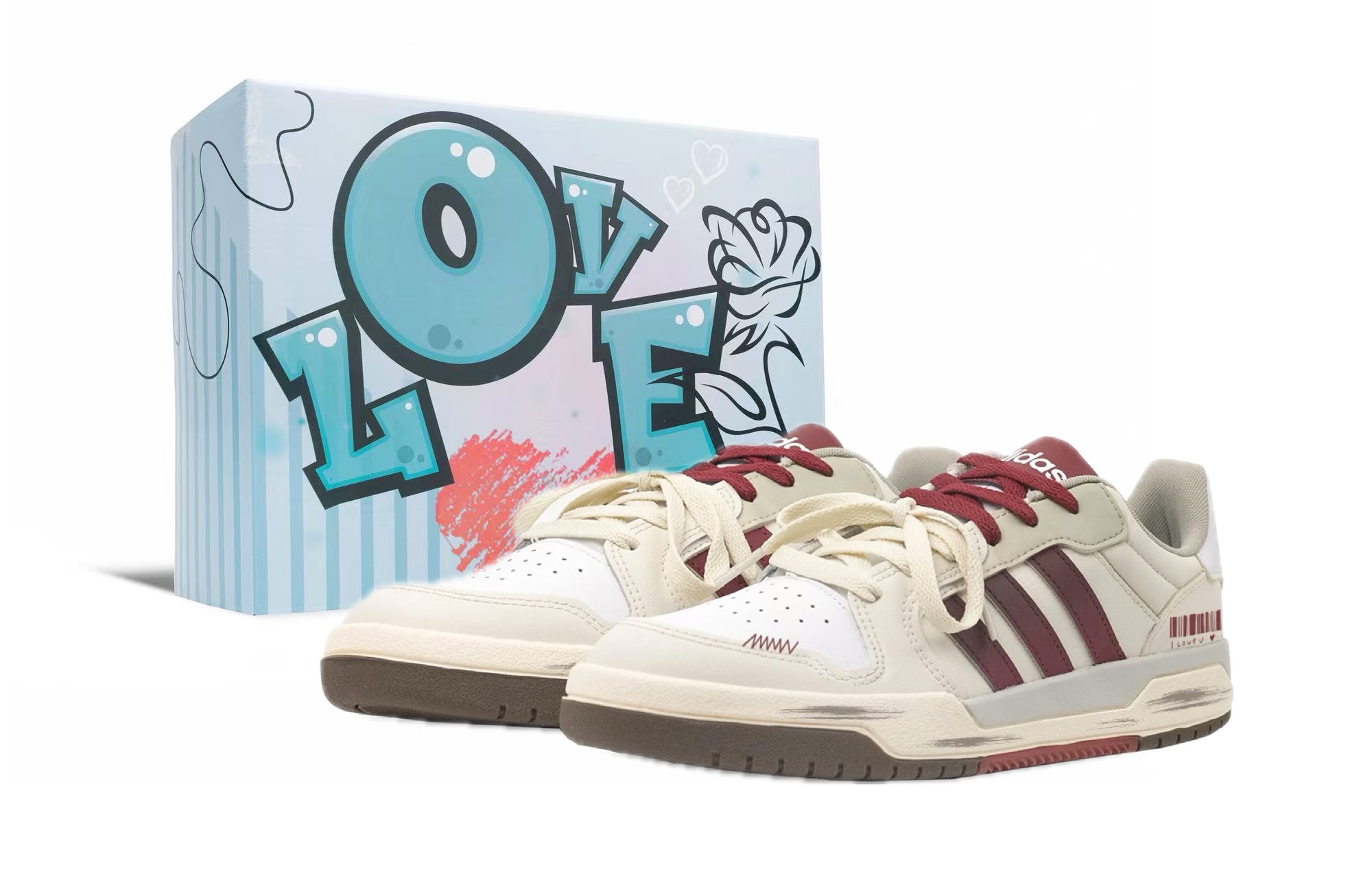 

Adidas Neo Кроссовки Enprap Say I Love You Loudly, Blue Premium Box, износостойкие, легкие и дышащие, низкие