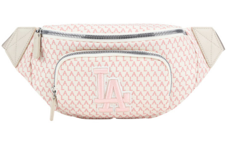 

MLB Поясная сумка из нейлоновой ткани Monogram Collection, обычная, унисекс, розового цвета