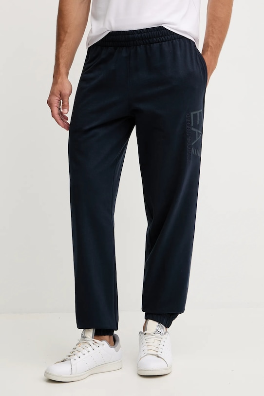 

Хлопковые спортивные брюки Ea7 Emporio Armani, темно-синий