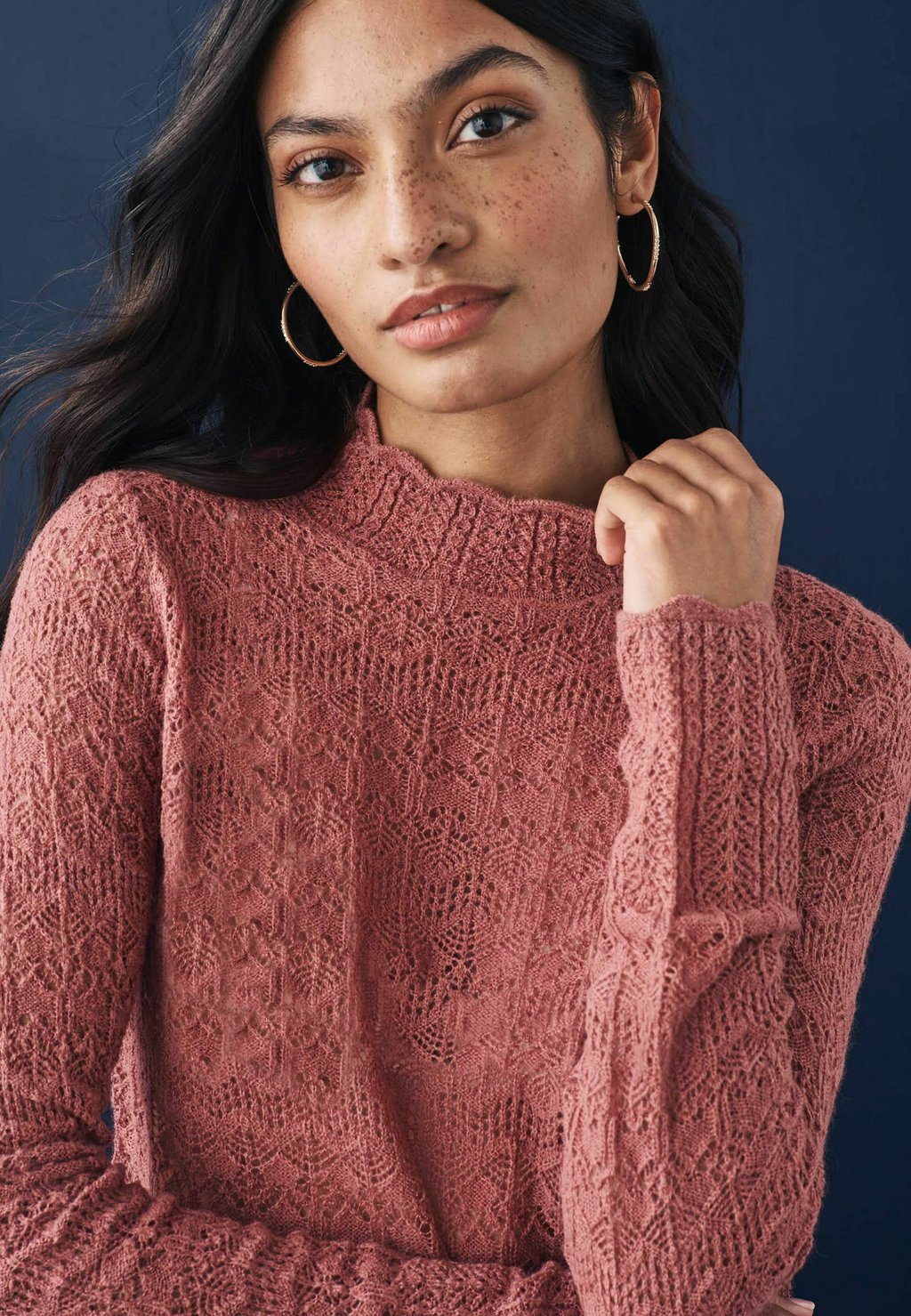 

Джемпер REGULAR FIT HIGH NECK Next, розовый