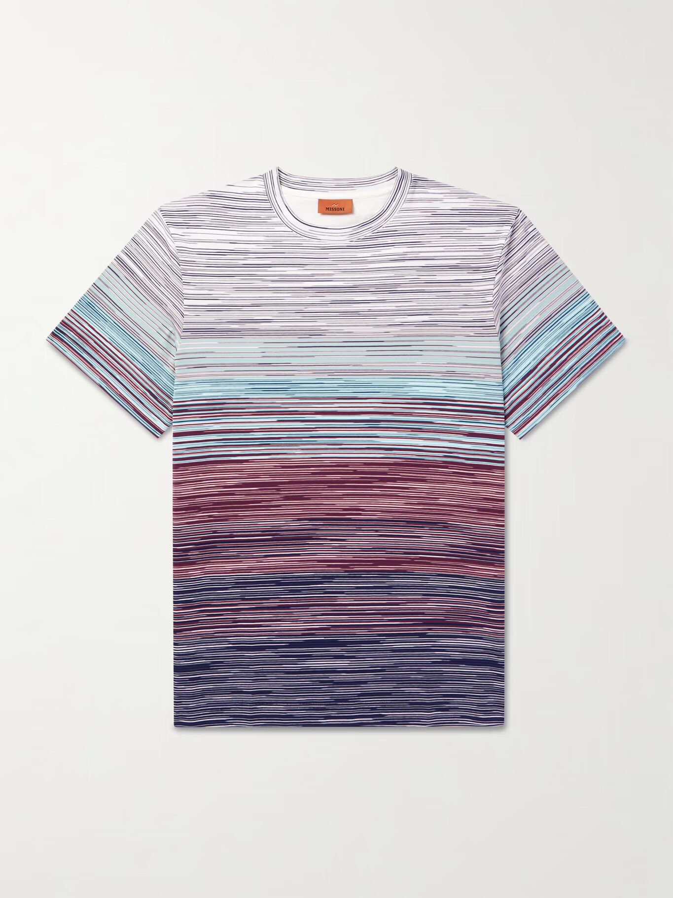 

Футболка из хлопкового джерси, окрашенного в космическом стиле MISSONI, мультиколор