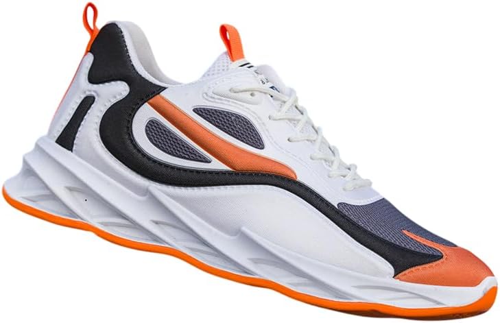 

Мужские модные кроссовки, легкие, дышащие, противоскользящие, для ходьбы, тенниса, спорта и тренировок, с сетчатым верхом Generic, оранжевый