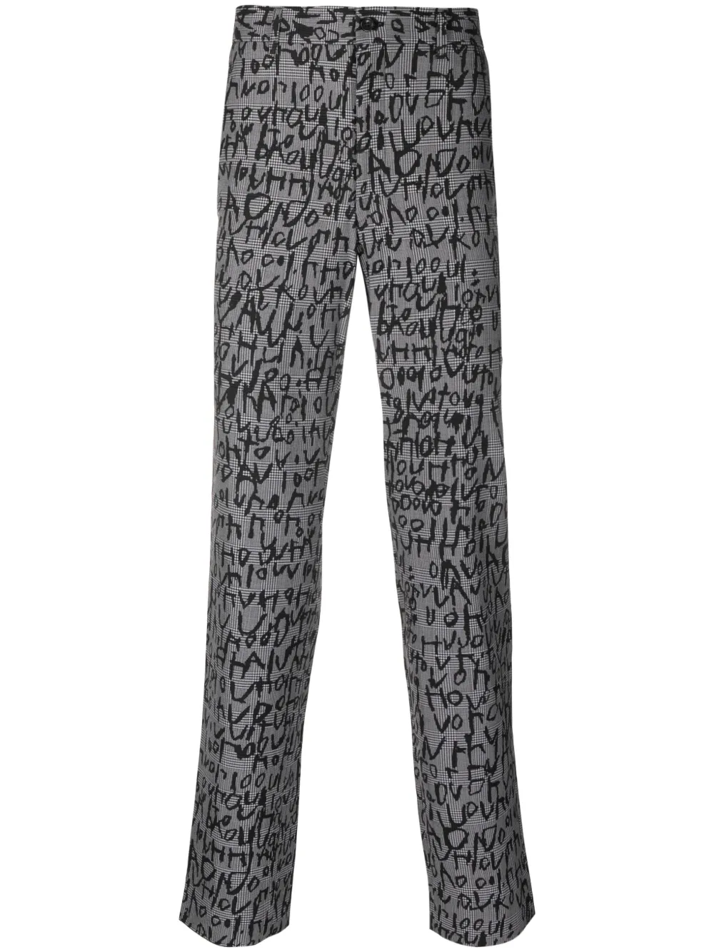 

Прямые брюки в клетку Comme des Garçons Homme Plus, черный