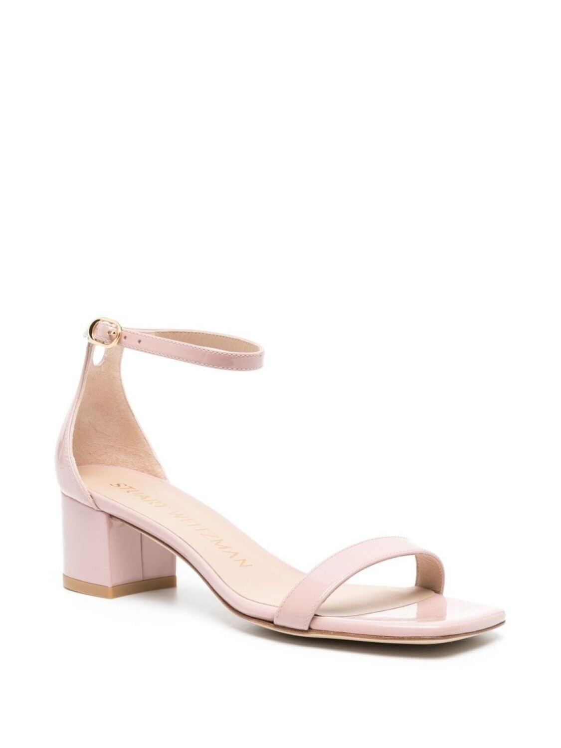 

Stuart Weitzman босоножки Simplecurve 50 с открытым носком, розовый