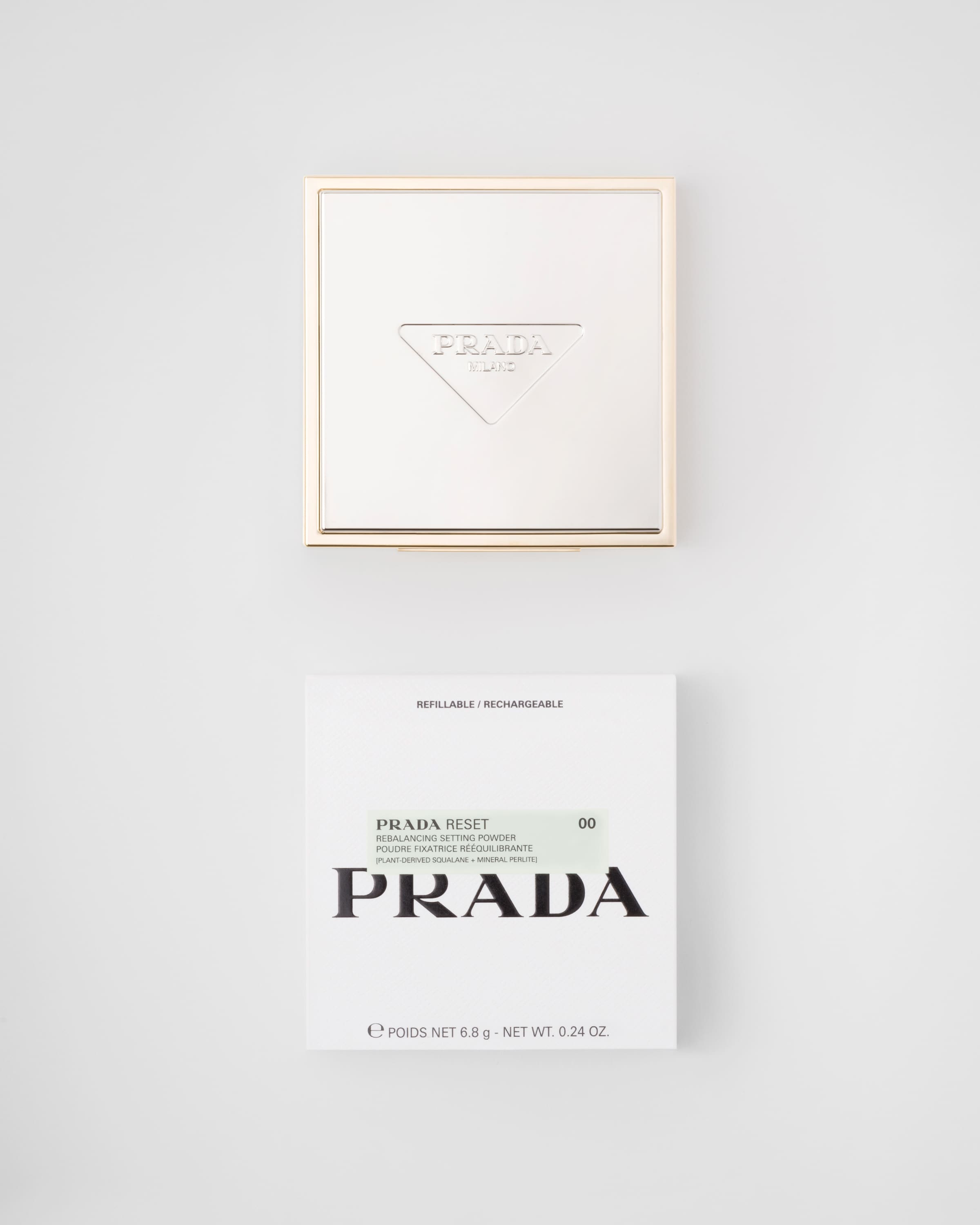 Закрепляющая пудра для балансировки Prada Reset, зеленый — фото 3
