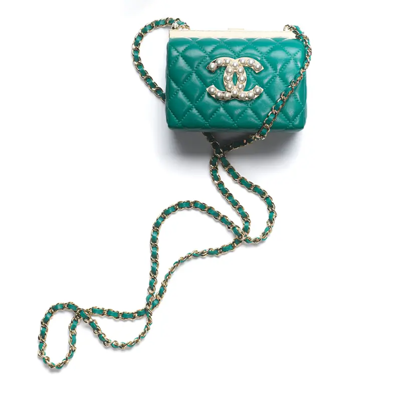 

CHANEL Сумка через плечо из овчины, женская зеленая кросс-боди