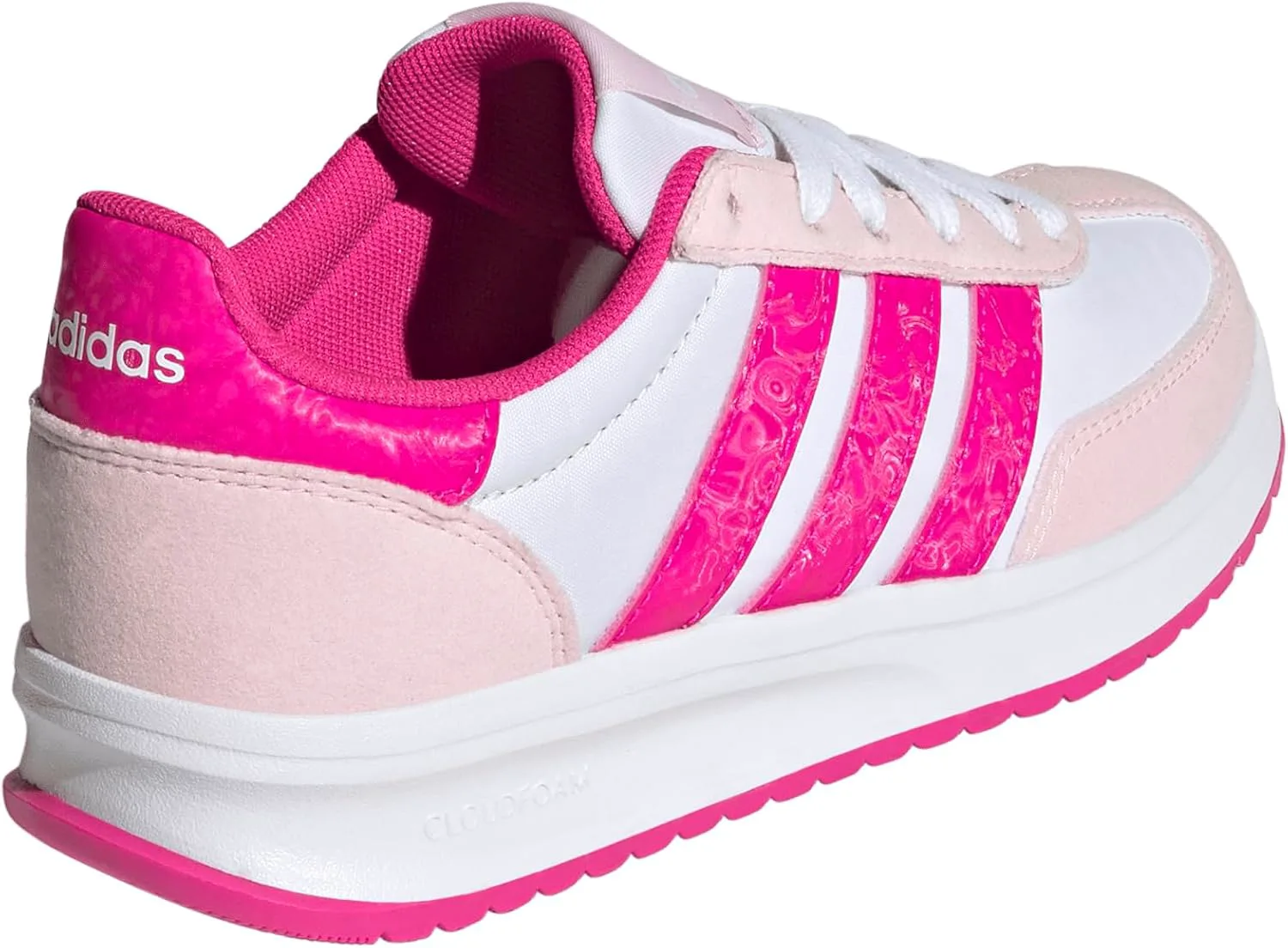 Adidas детские кроссовки Unisex Run 70s 2.0, белый/розовый — фото 3