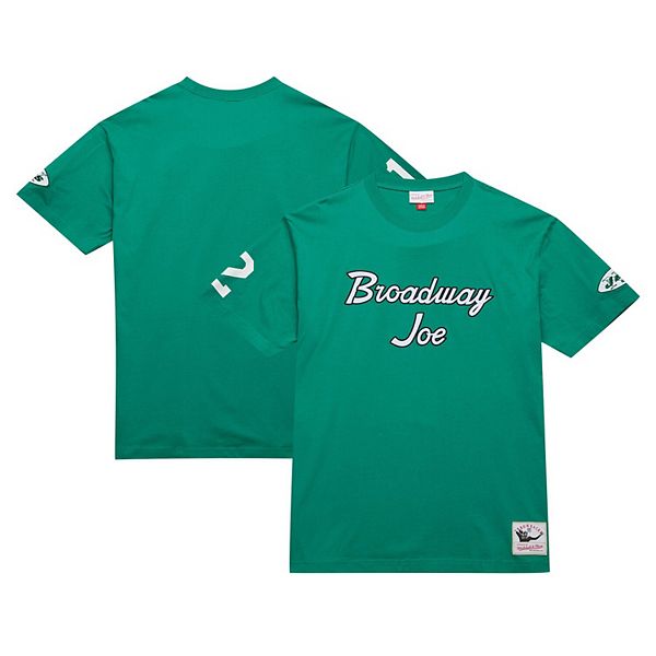 

Футболка с прозвищем Joe Namath Kelly Green New York Jets Mitchell & Ness