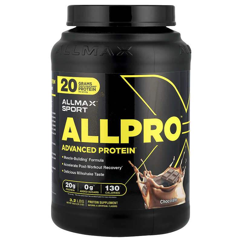 

ALLMAX, Sport, ALLPRO Advanced Protein, с шоколадом, 1453 г (3,2 фунта)