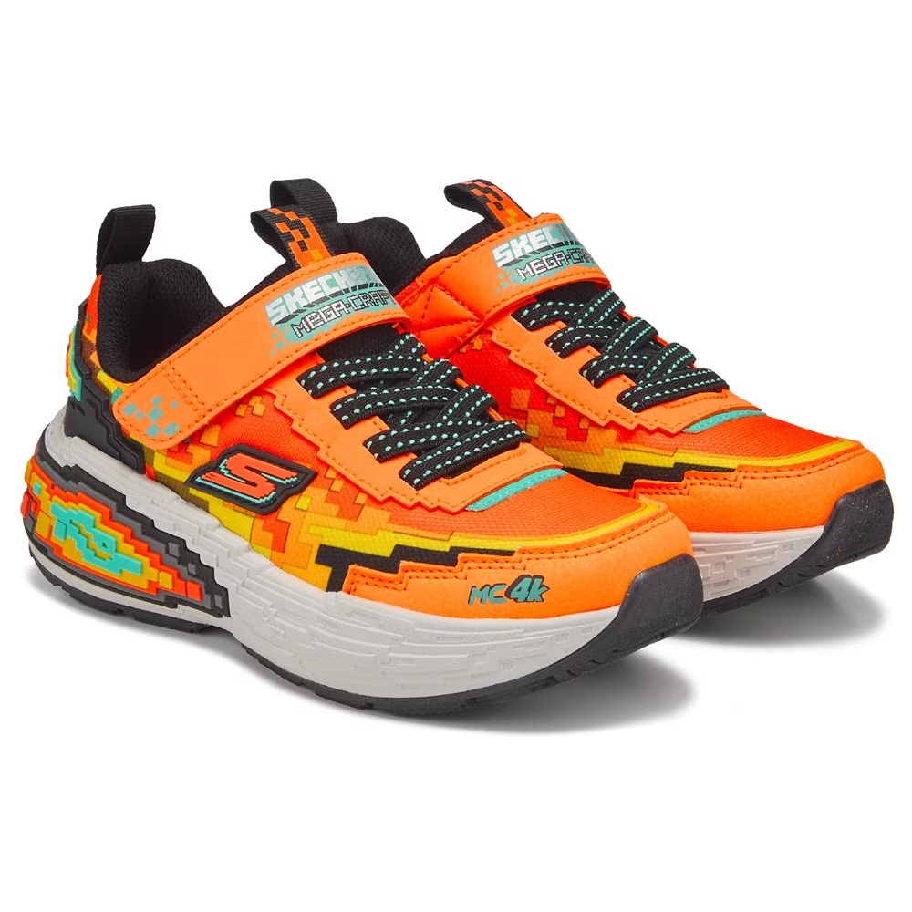 

Детские кроссовки mega-craft 4k для маленьких/больших детей Skechers, neon orange/yellow