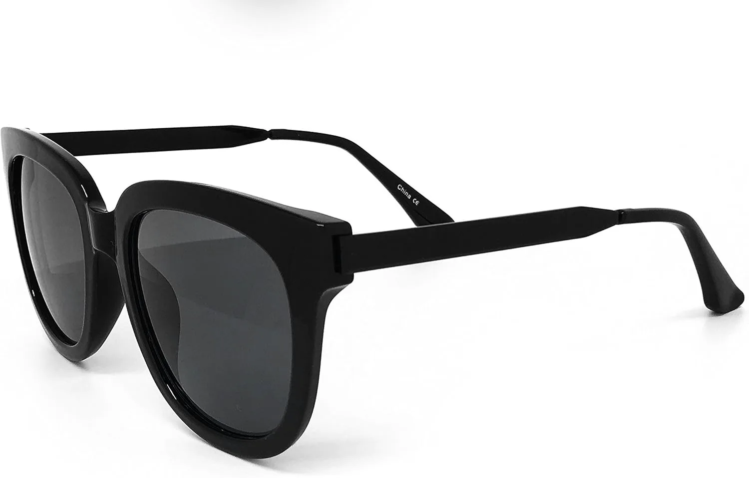 

613 Премиальные солнцезащитные очки большого размера Candy Revo с зеркальными линзами, в стиле ретро, ​​модные (металлические дужки, черный цвет) O2 eyewear, Black