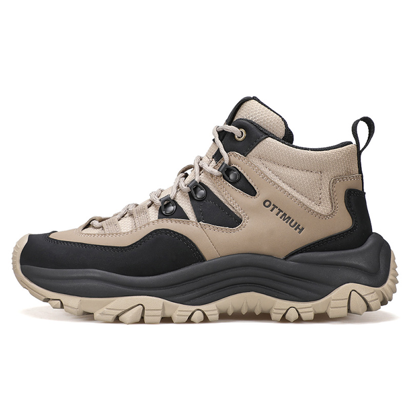 

HUMTTO Износостойкие кроссовки Rebound High Top для походов, мужские, черная пшеница