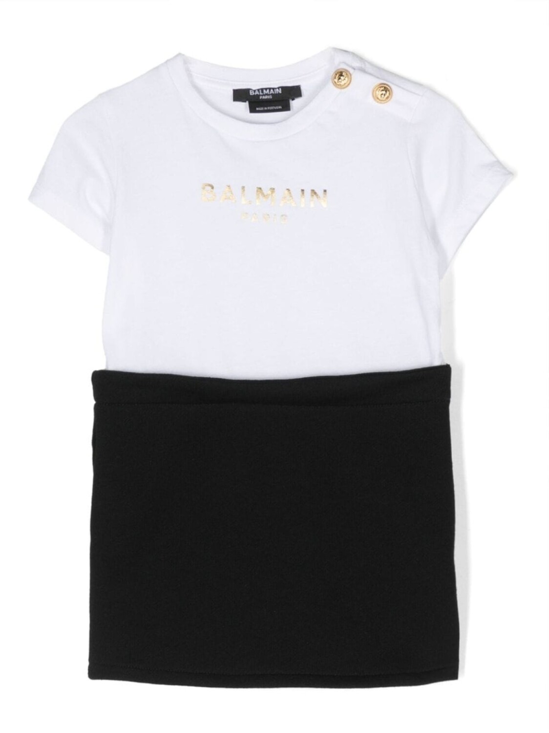 

Комбинезон с вышитым логотипом Balmain Kids, черный