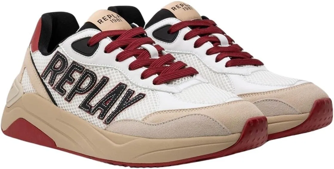 Кроссовки Replay Herren Gms6i .000.c0033tSneaker, 079 White Red