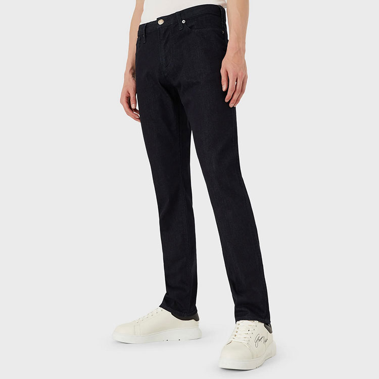 Джинсы Slim Fit EMPORIO ARMANI, темно-синие — фото 4