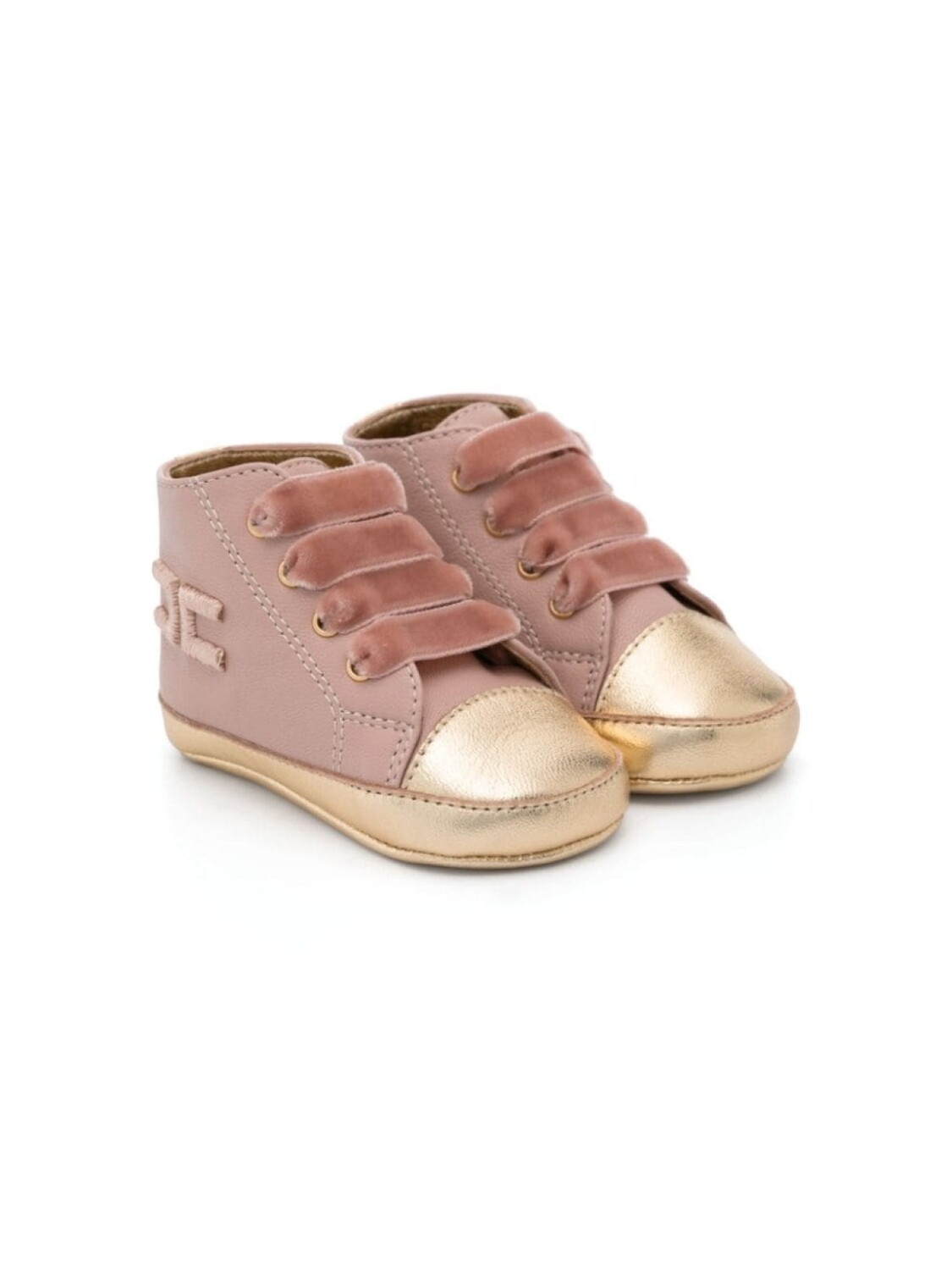 

Кеды Elisabetta Franchi La Mia Bambina с вышитым логотипом, розовый