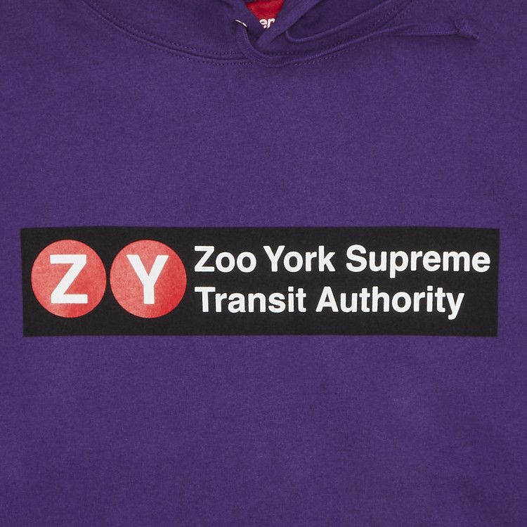 Толстовка Supreme x Zoo York Hooded Sweatshirt, Purple — фото 2
