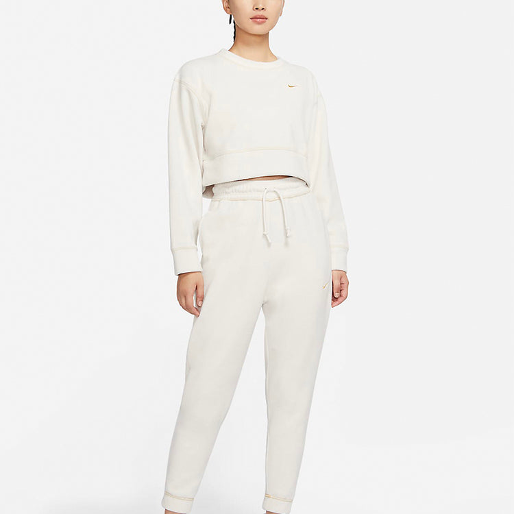 Худи (WMNS) Nike Therma Icon Clash Short Long Sleeves Training Pullover Gold Color Hoodie — фото 3