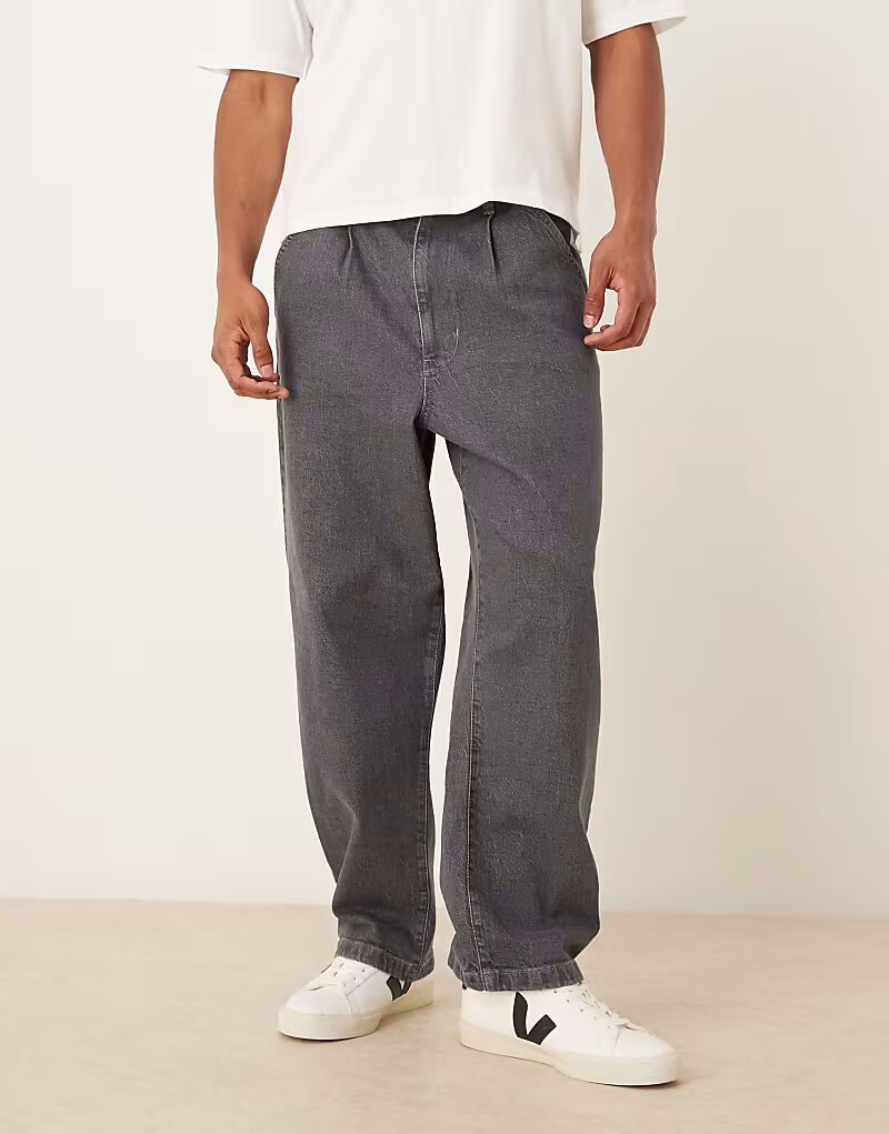 

Свободные зауженные джинсы Coord серого цвета Asos Design