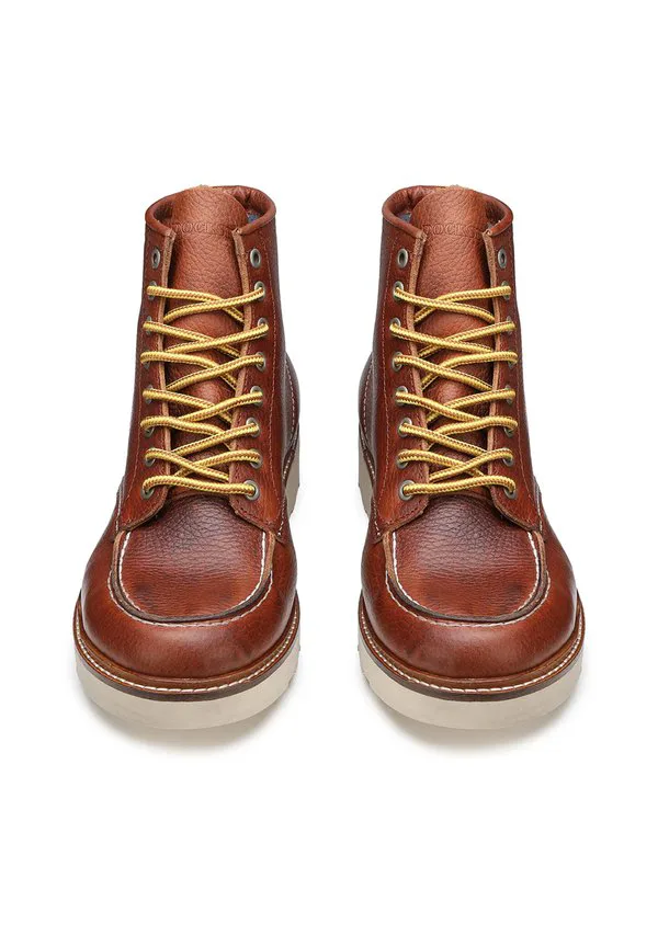 Ботинки oakland 1726 средней высоты на шнуровке до щиколотки Docksteps, Light Brown — фото 4