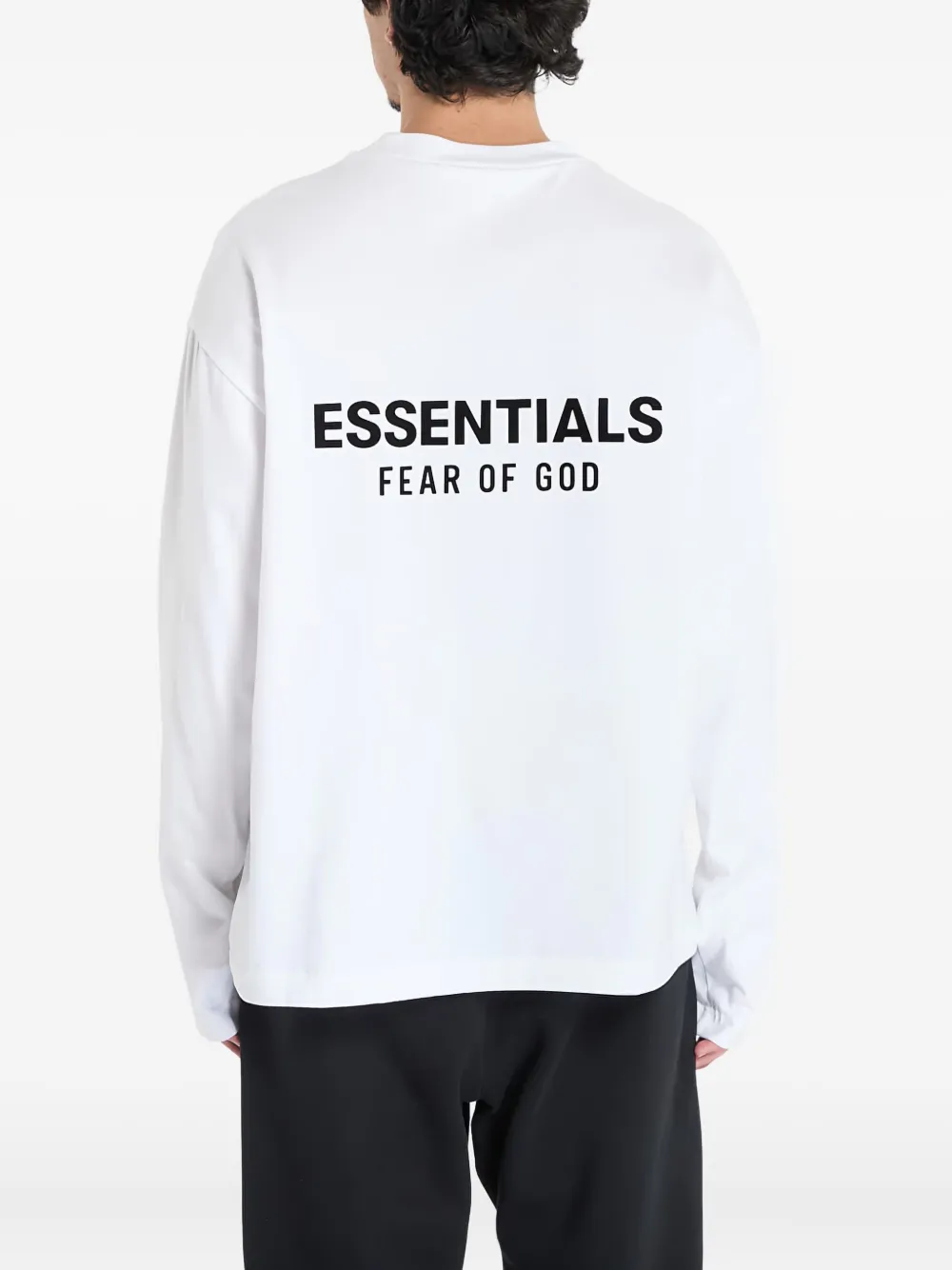Футболка с длинными рукавами и логотипом FEAR OF GOD ESSENTIALS, белый — фото 3