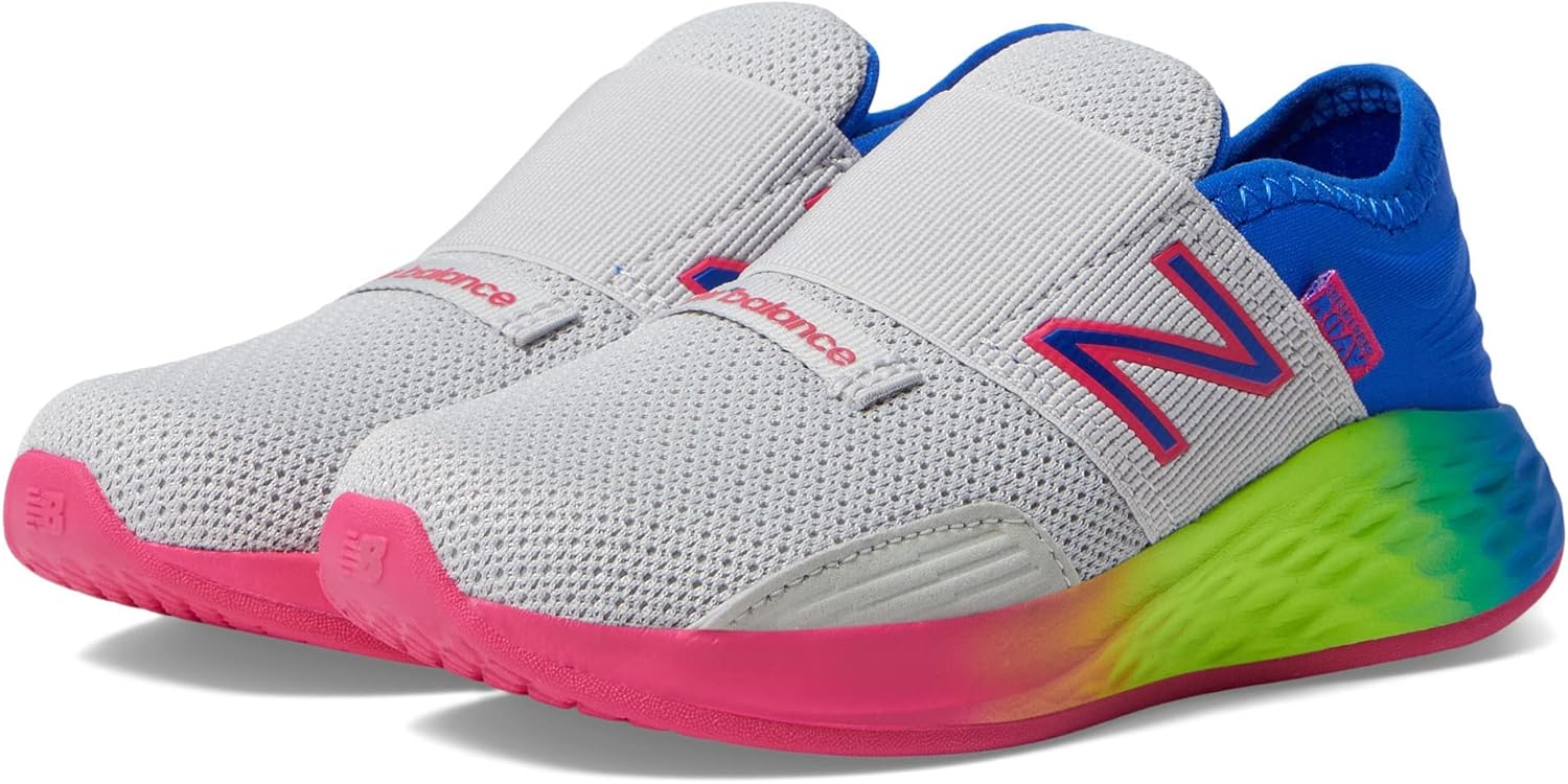 

Кроссовки New Balance Unisex Baby Fresh Foam Roav V1 на шнуровке, Light Aluminum/Cobalt