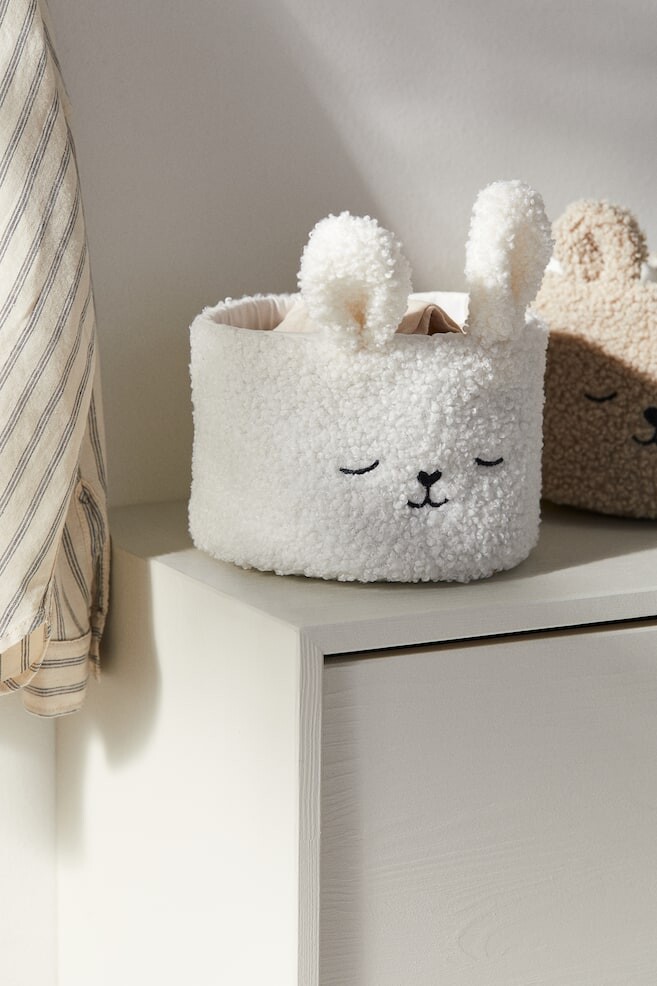 

Корзина для хранения из флиса тедди H&M, белый