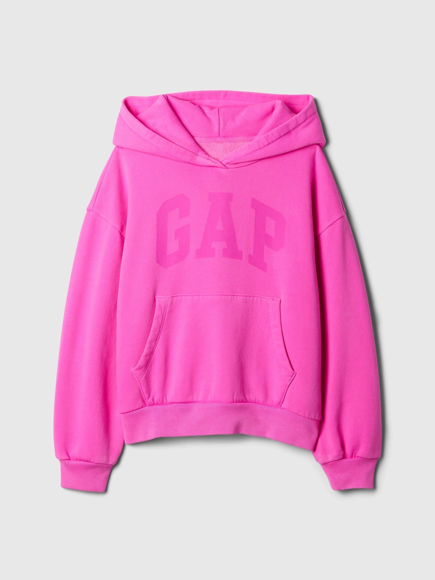 (K) Винтажная мягкая толстовка с логотипом GAP (детская), STANDOUT_PINK — фото 4