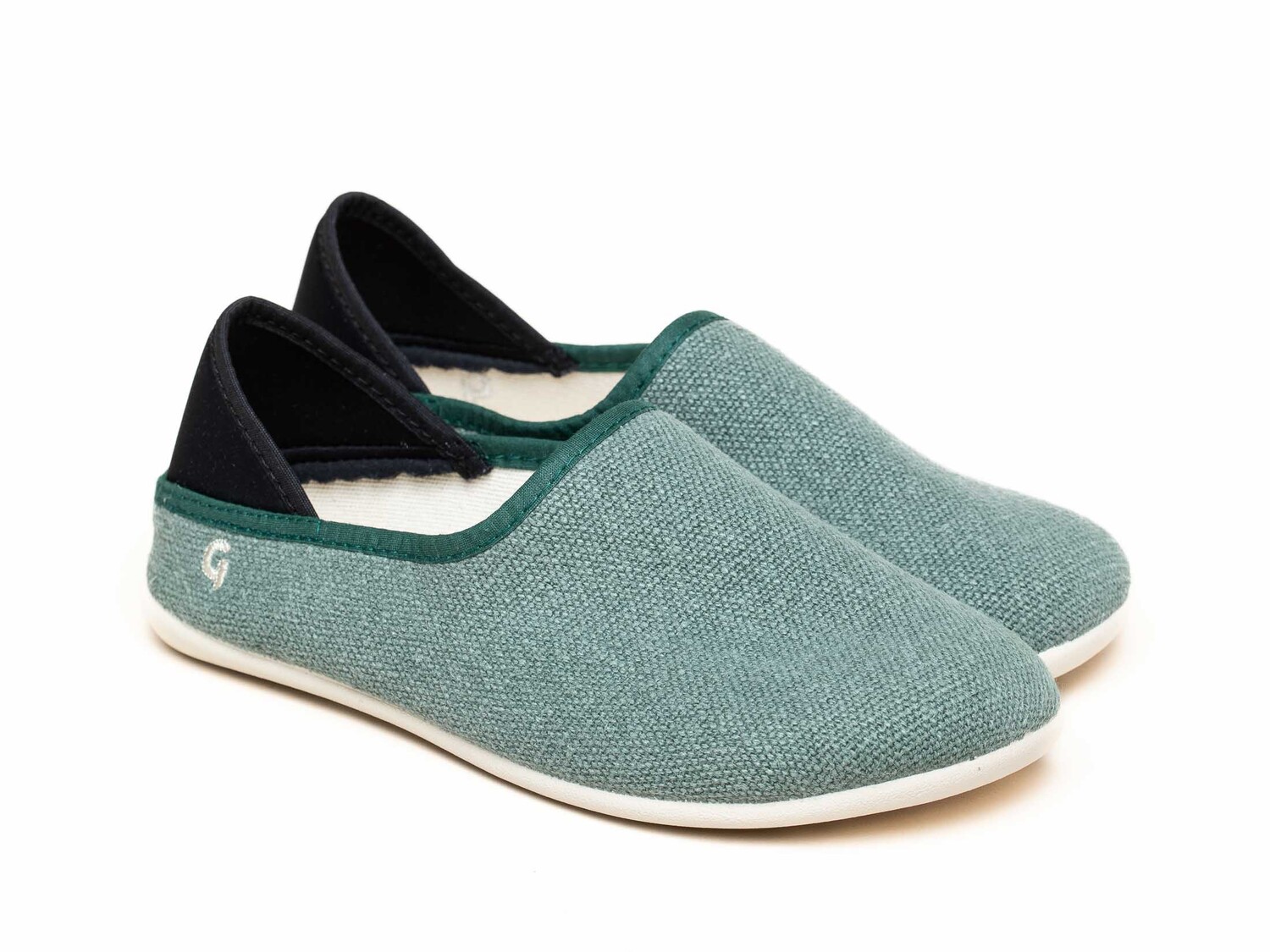 Тапочки Gottstein Hausschuh Linen Slip On, зеленый