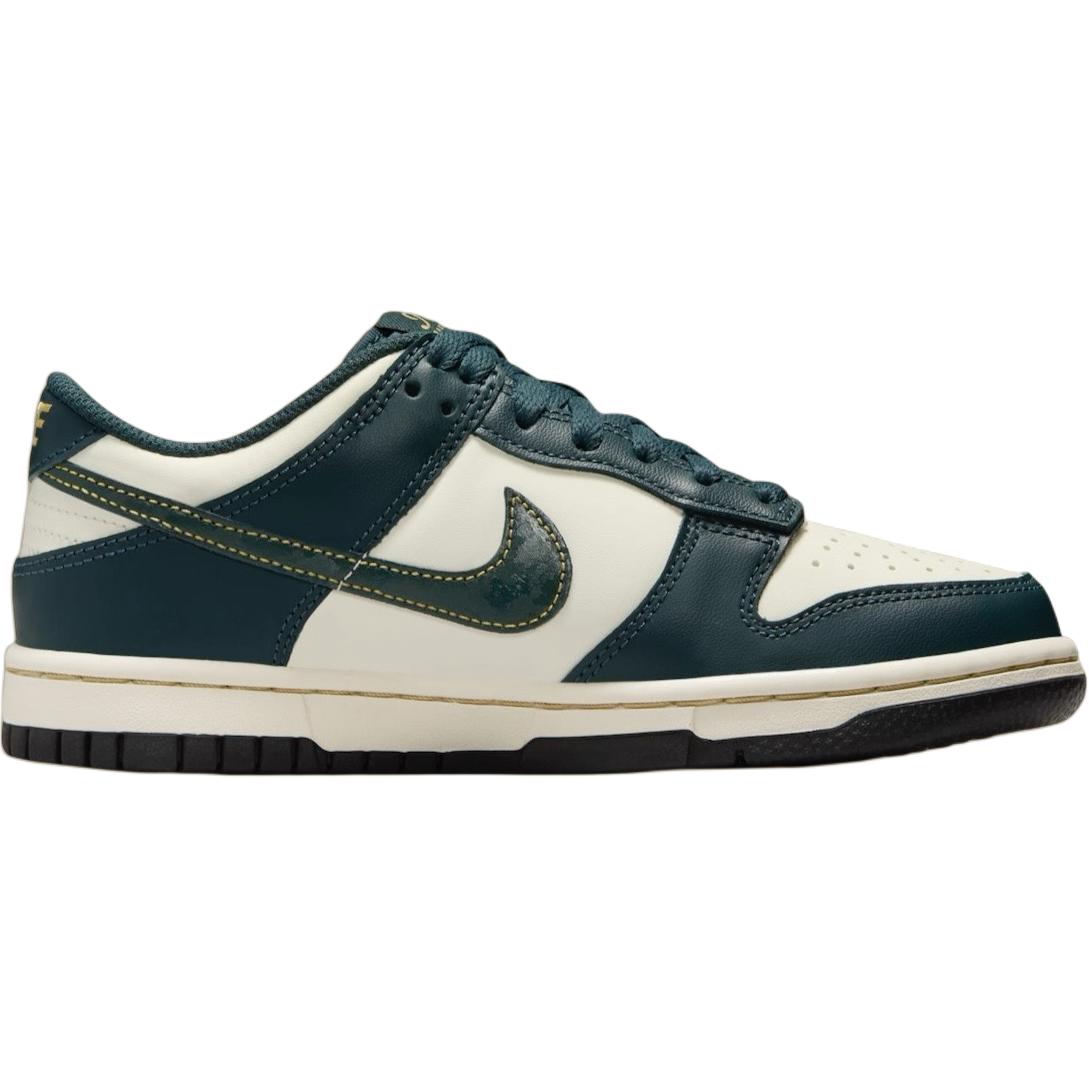 Nike Dunk противоскользящие износостойкие низкие детские скейтбординг кроссовки белый черный зеленый — фото 2