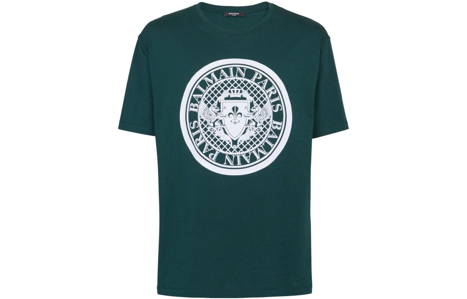 

Футболка Coin бренда BALMAIN, тёмно-зелёная