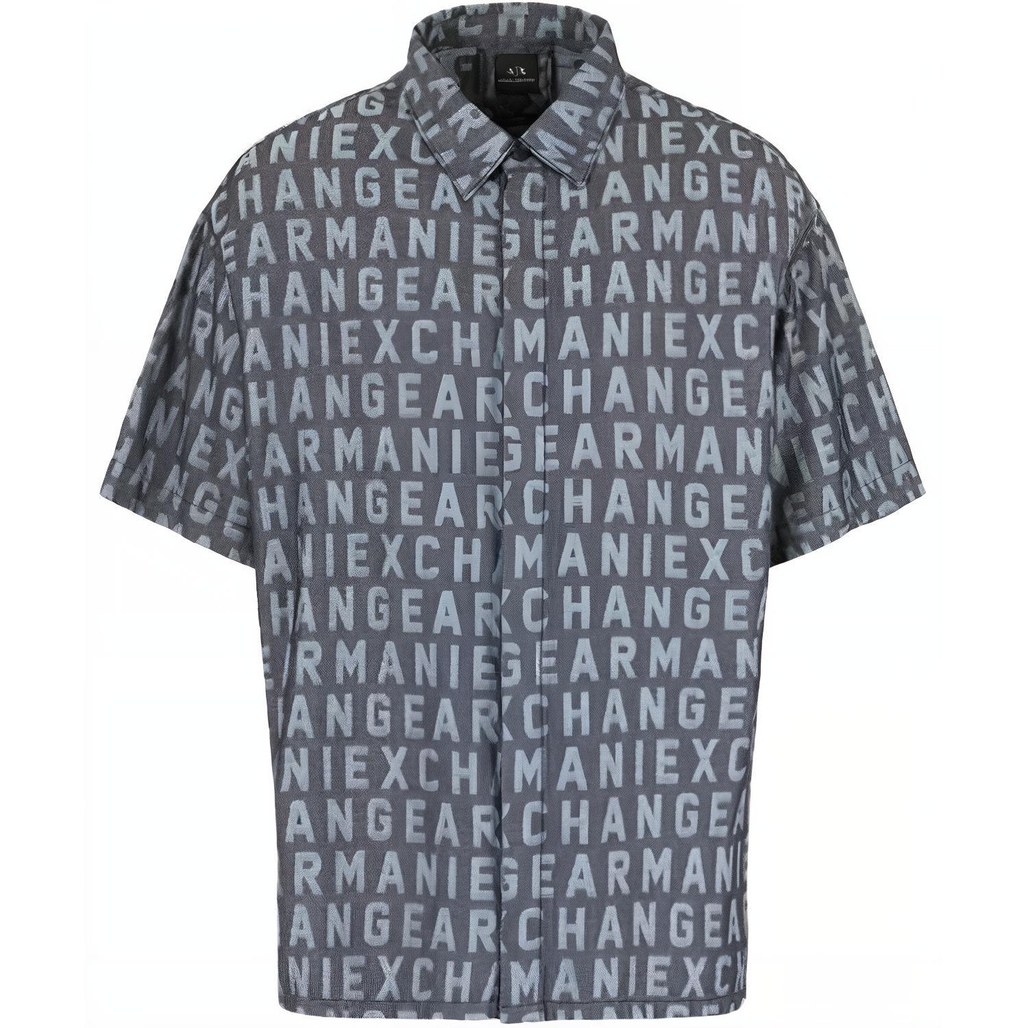 

Футболка с логотипом жаккард хлопковая ARMANI EXCHANGE, серая