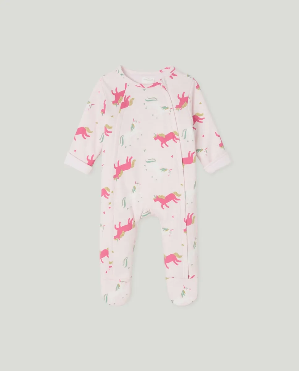 

Пижама с рисунками для девочки-малыша Cotton Juice, розовый