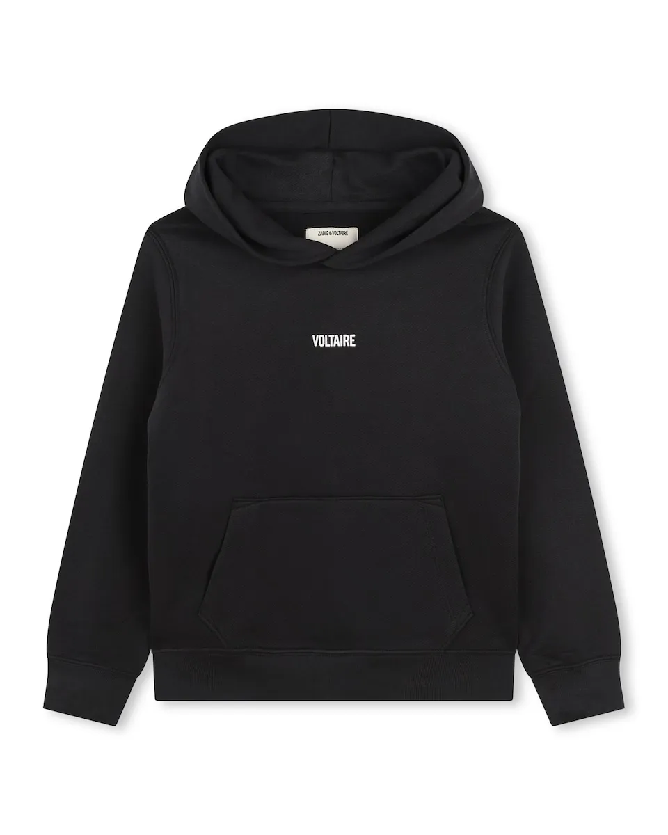 

Черная хлопковая толстовка для мальчика Zadig & Voltaire