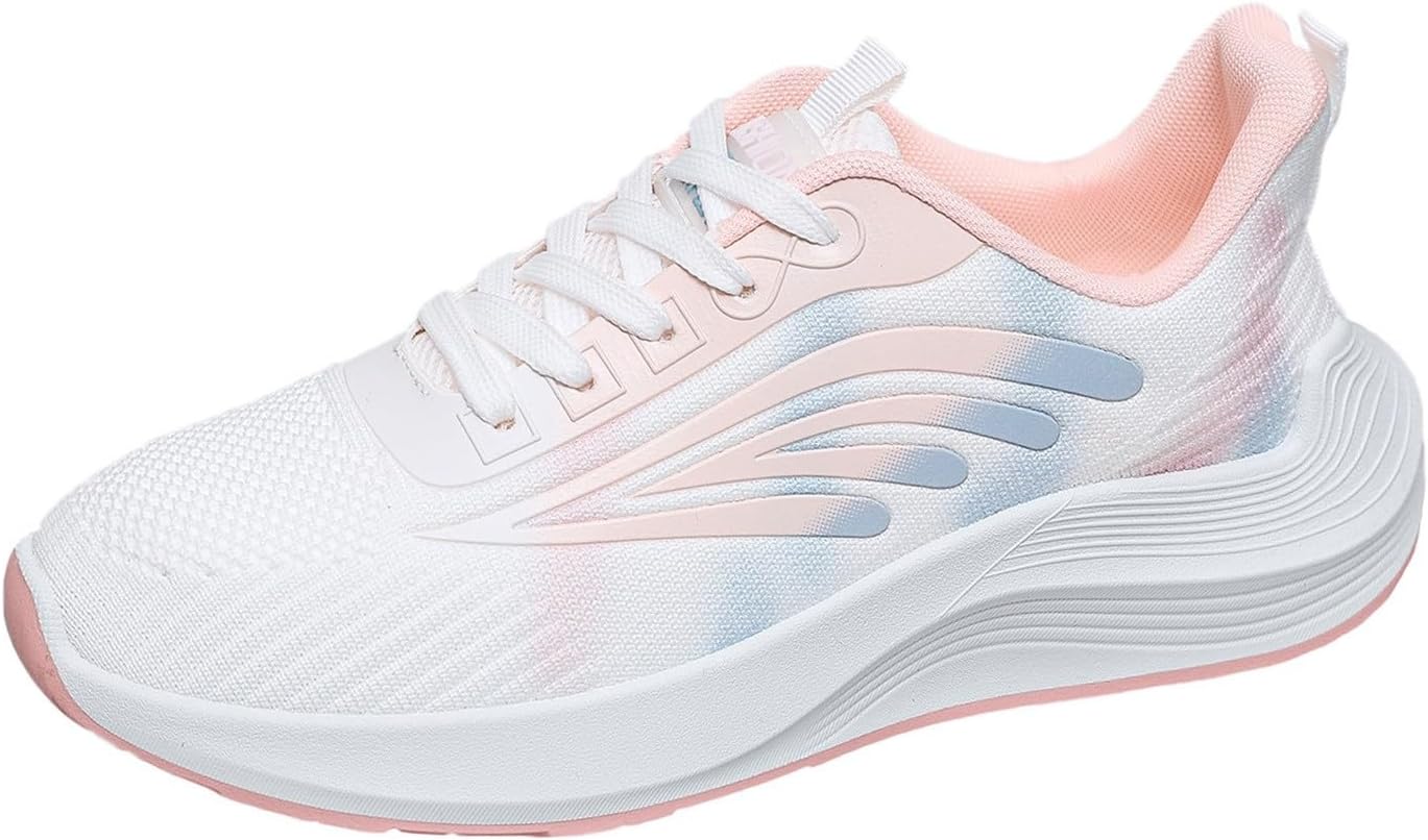 

Мужские спортивные кроссовки для бега Gowalk, повседневная деловая обувь для ходьбы, удобные противоскользящие кроссовки на шнуровке, модные кроссовки Generic, розовый