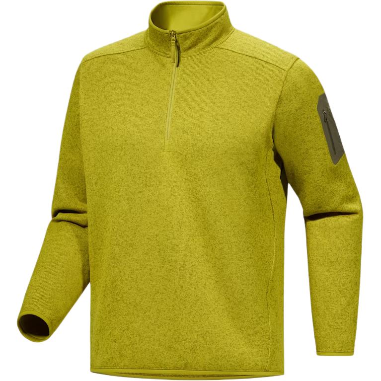 

Мужская трикотажная рубашка COVERT с воротником-стойкой средней высоты Arcteryx, оливковый moss heather