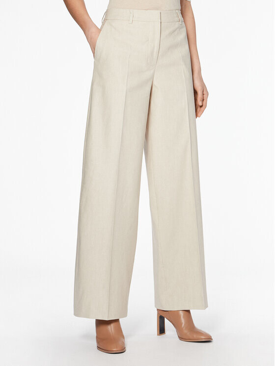 

Широкие брюки из ткани Calvin Klein, бежевый
