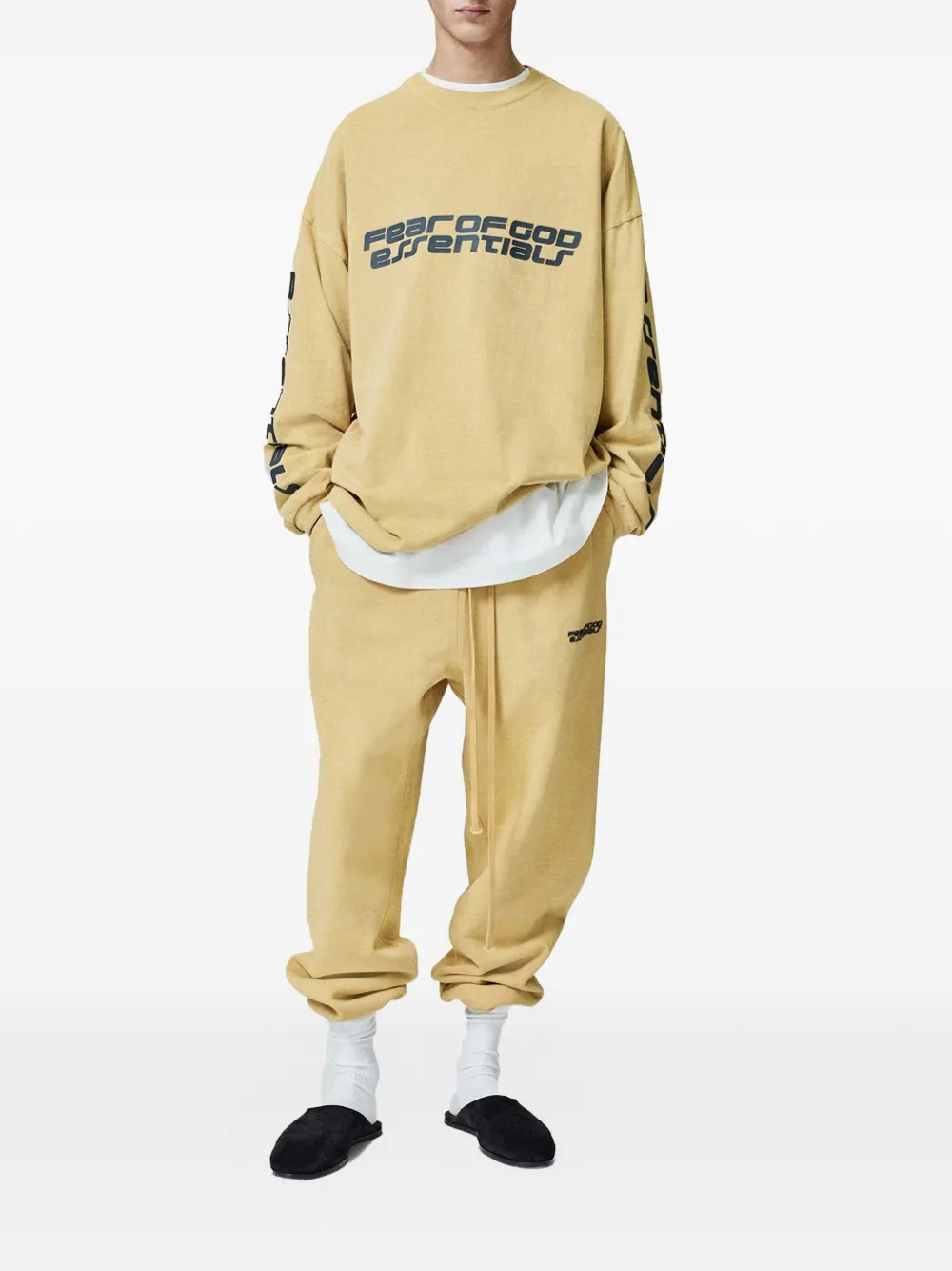 Лонгслив в стиле 90-х Fear Of God Essentials, желтый — фото 2