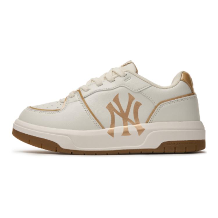 

Массивные противоскользящие износостойкие низкие детские скейтерские кеды экрю коричневый Kids' MLB KIDS