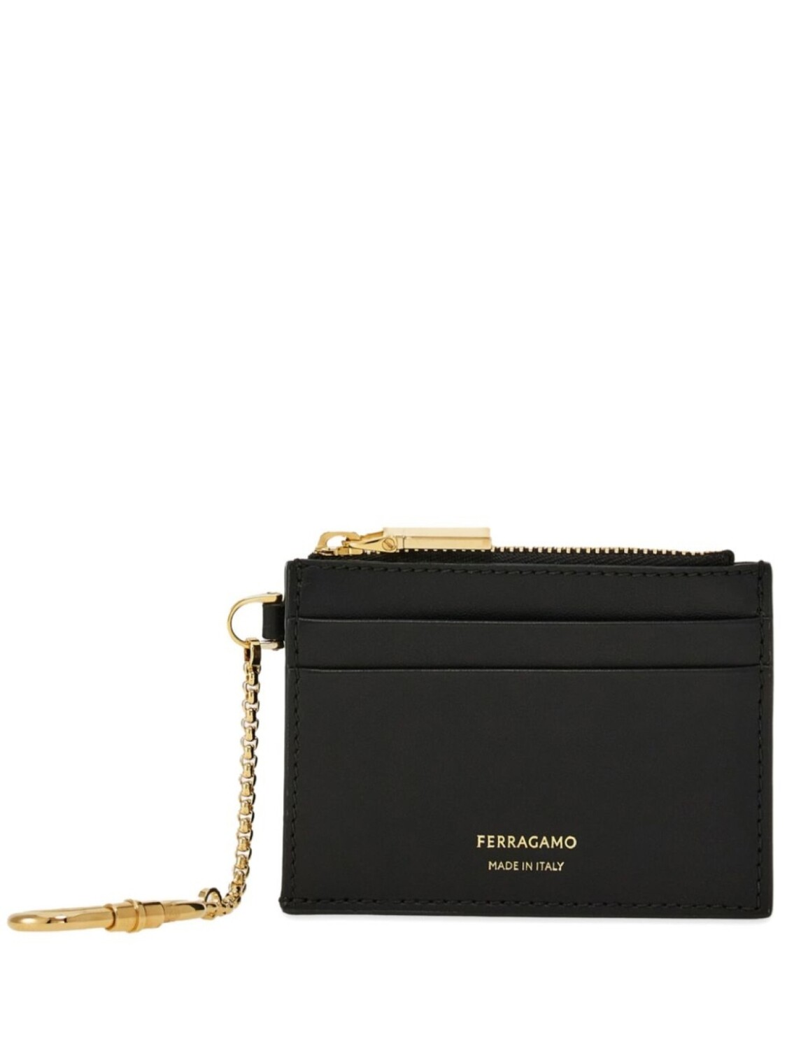 

Кожаный держатель карт Ferragamo, черный