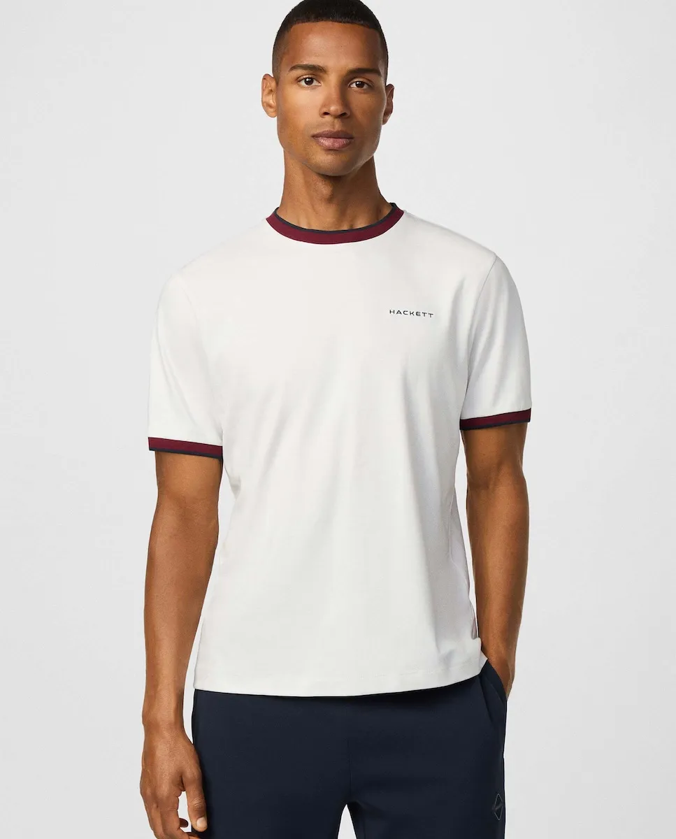 

Мужская футболка клуб с воротником и классической посадкой Hackett, белый