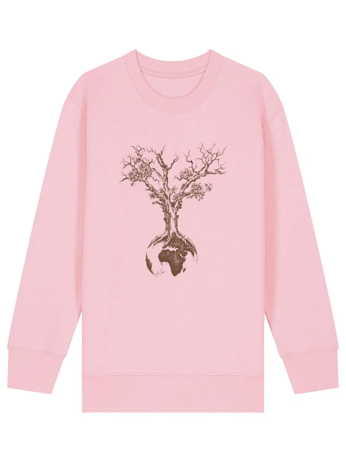 Толстовка 'Organic Fairwear Sweater Kids Unisex Weltenbaum' Life-Tree, Light Pink