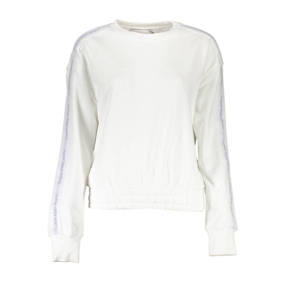 

Белый хлопковый женский свитер Calvin Klein, White