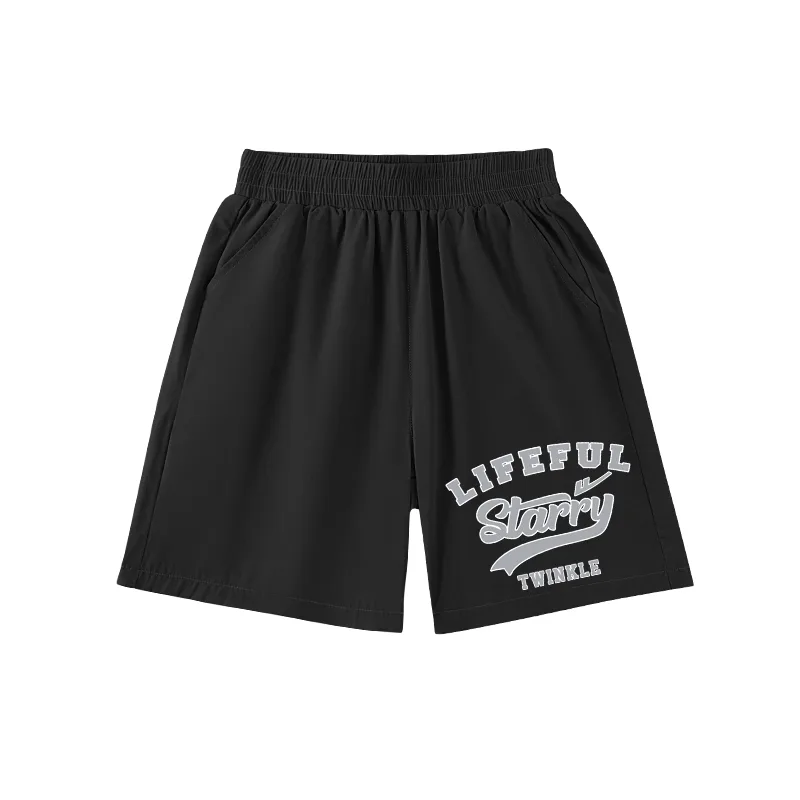 Шорты детские для возраста 3-7 лет WARRIOR, Black/H Text Gray Bottom Left K